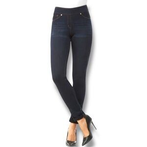 Luxe Denim Dark Indigo Wash Classic Skinny Straight Leg Stretch Women's Jeggings